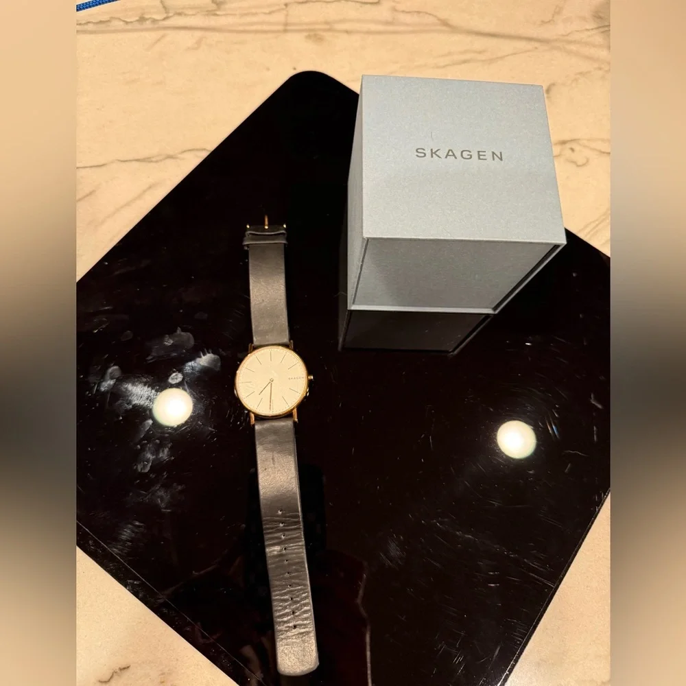 Skagen Signatur SKW6430, Black and Gold with White Face